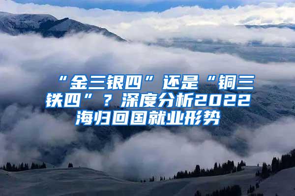 “金三银四”还是“铜三铁四”？深度分析2022海归回国就业形势