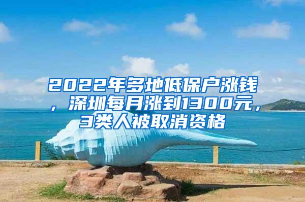 2022年多地低保户涨钱，深圳每月涨到1300元，3类人被取消资格