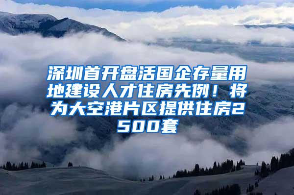 深圳首开盘活国企存量用地建设人才住房先例！将为大空港片区提供住房2500套