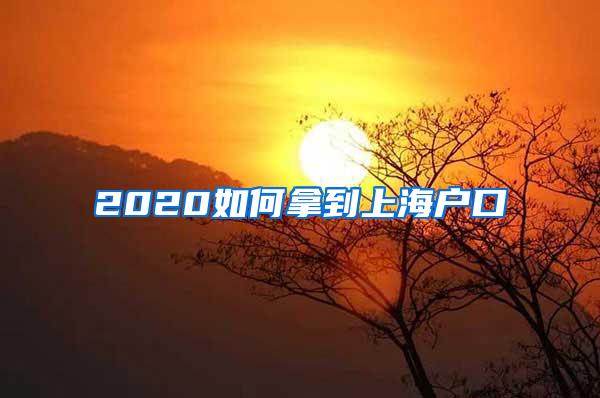 2020如何拿到上海户口