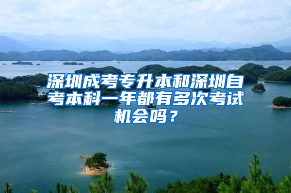 深圳成考专升本和深圳自考本科一年都有多次考试机会吗？