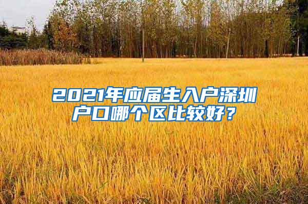 2021年应届生入户深圳户口哪个区比较好？