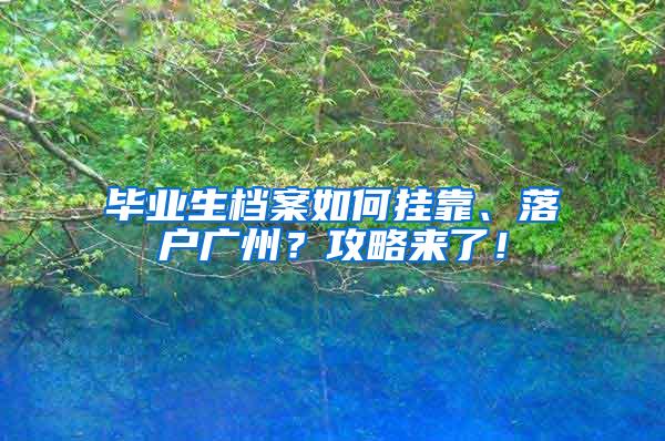 毕业生档案如何挂靠、落户广州？攻略来了！