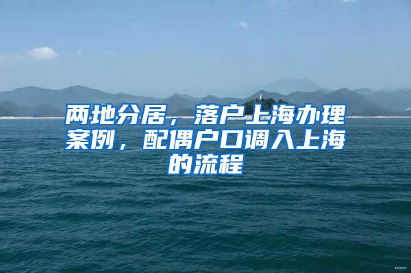 两地分居，落户上海办理案例，配偶户口调入上海的流程