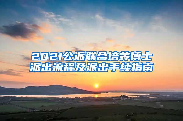 2021公派联合培养博士派出流程及派出手续指南