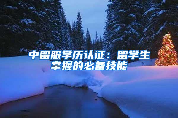 中留服学历认证：留学生掌握的必备技能