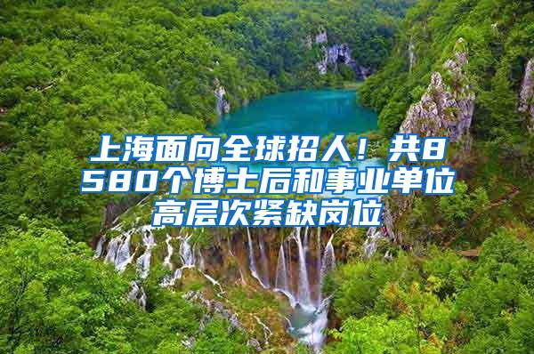 上海面向全球招人！共8580个博士后和事业单位高层次紧缺岗位