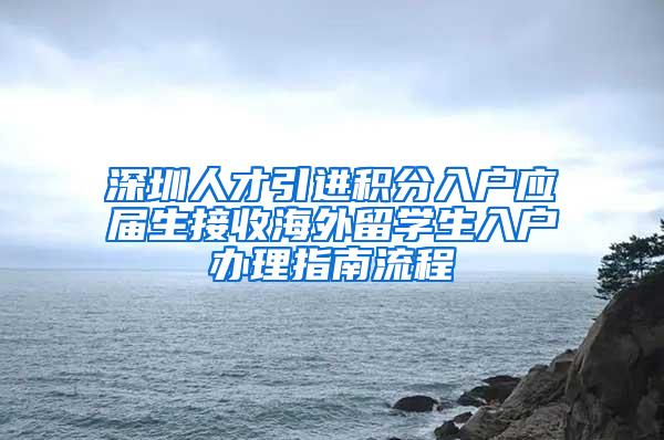 深圳人才引进积分入户应届生接收海外留学生入户办理指南流程