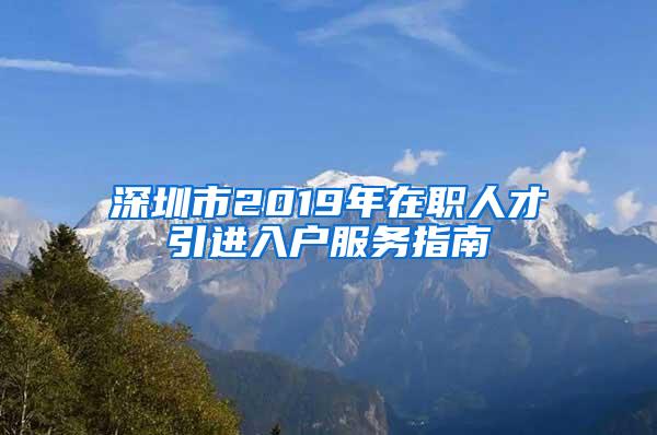 深圳市2019年在职人才引进入户服务指南