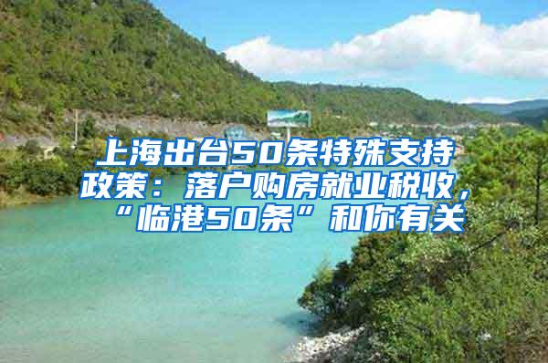 上海出台50条特殊支持政策：落户购房就业税收，“临港50条”和你有关→