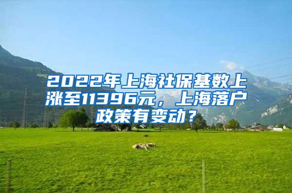 2022年上海社保基数上涨至11396元，上海落户政策有变动？