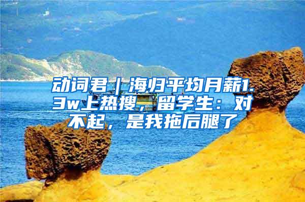 动词君｜海归平均月薪1.3w上热搜，留学生：对不起，是我拖后腿了