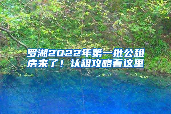 罗湖2022年第一批公租房来了！认租攻略看这里→