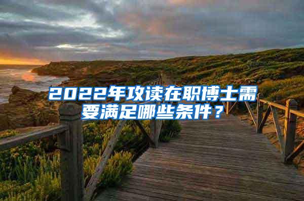 2022年攻读在职博士需要满足哪些条件？