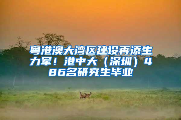 粤港澳大湾区建设再添生力军！港中大（深圳）486名研究生毕业