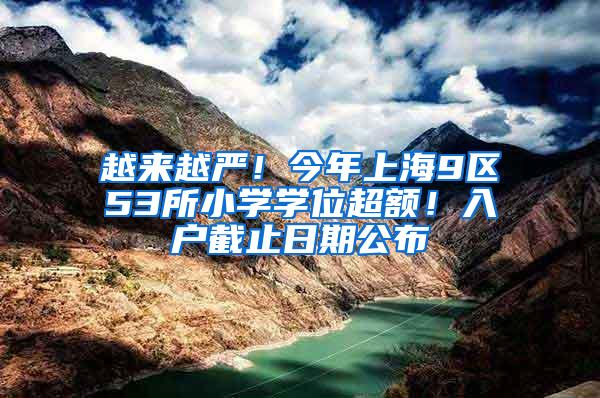 越来越严！今年上海9区53所小学学位超额！入户截止日期公布