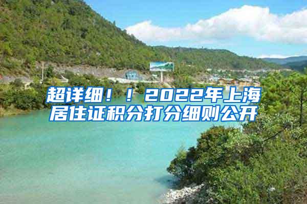 超详细！！2022年上海居住证积分打分细则公开