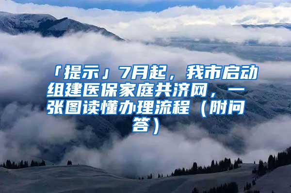 「提示」7月起，我市启动组建医保家庭共济网，一张图读懂办理流程（附问答）