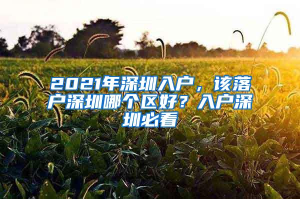 2021年深圳入户，该落户深圳哪个区好？入户深圳必看