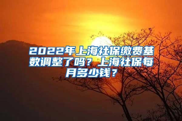 2022年上海社保缴费基数调整了吗？上海社保每月多少钱？