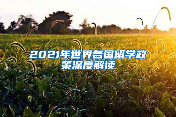 2021年世界各国留学政策深度解读