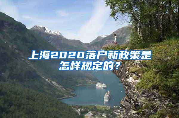 上海2020落户新政策是怎样规定的？