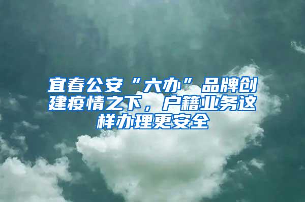 宜春公安“六办”品牌创建疫情之下，户籍业务这样办理更安全