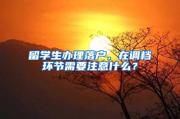 留学生办理落户，在调档环节需要注意什么？