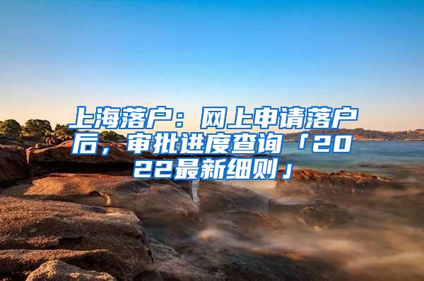 上海落户：网上申请落户后，审批进度查询「2022最新细则」