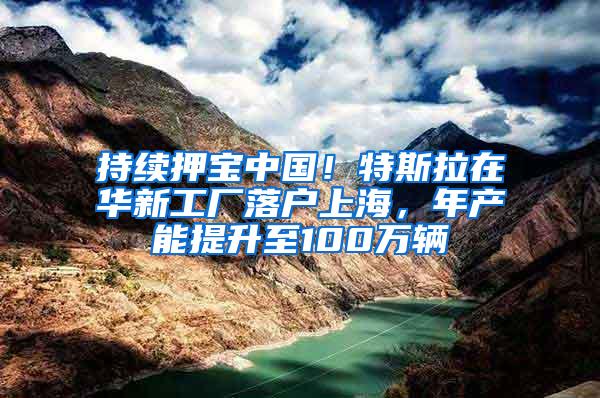 持续押宝中国！特斯拉在华新工厂落户上海，年产能提升至100万辆