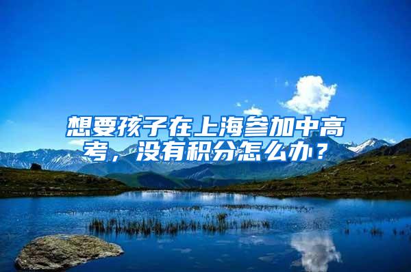 想要孩子在上海参加中高考，没有积分怎么办？