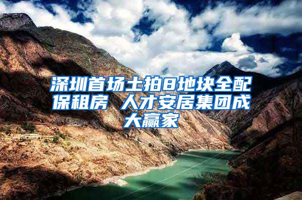 深圳首场土拍8地块全配保租房 人才安居集团成大赢家