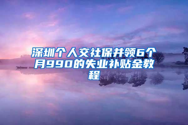 深圳个人交社保并领6个月990的失业补贴金教程