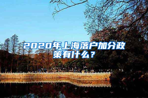 2020年上海落户加分政策有什么？