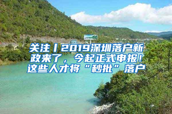 关注丨2019深圳落户新政来了，今起正式申报！这些人才将“秒批”落户