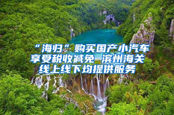 “海归”购买国产小汽车享受税收减免 滨州海关线上线下均提供服务