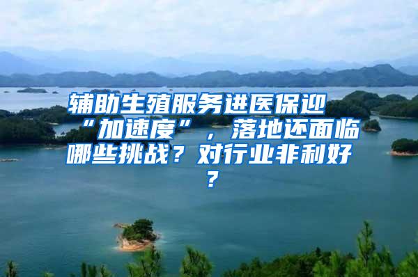 辅助生殖服务进医保迎“加速度”，落地还面临哪些挑战？对行业非利好？