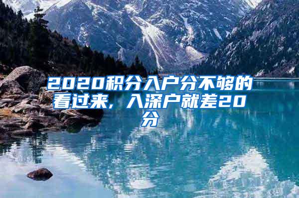 2020积分入户分不够的看过来, 入深户就差20分