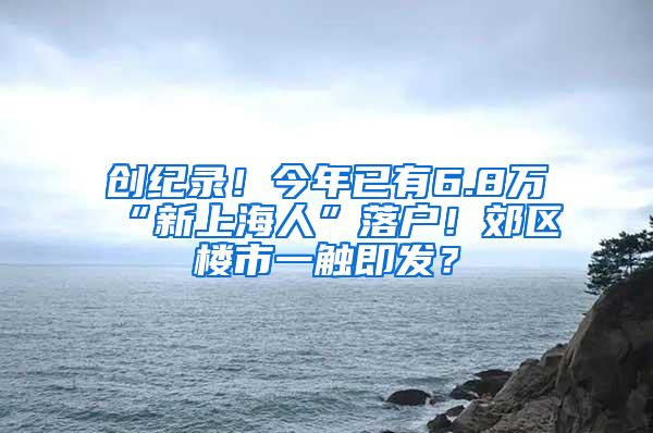 创纪录！今年已有6.8万“新上海人”落户！郊区楼市一触即发？