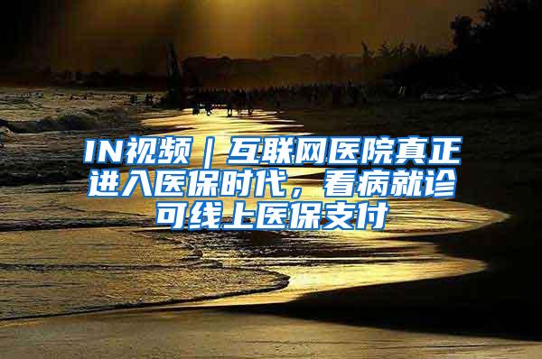 IN视频｜互联网医院真正进入医保时代，看病就诊可线上医保支付