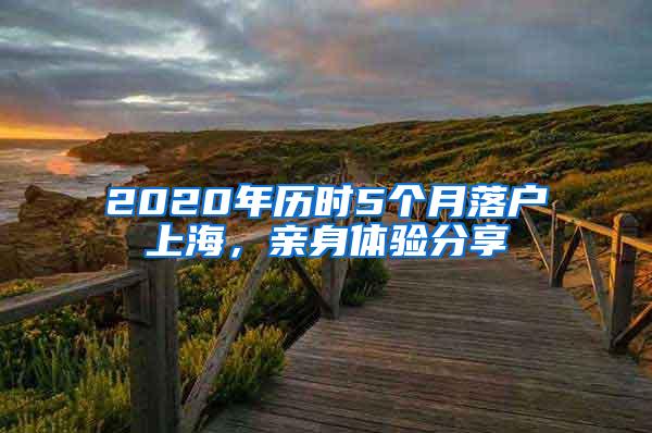 2020年历时5个月落户上海，亲身体验分享