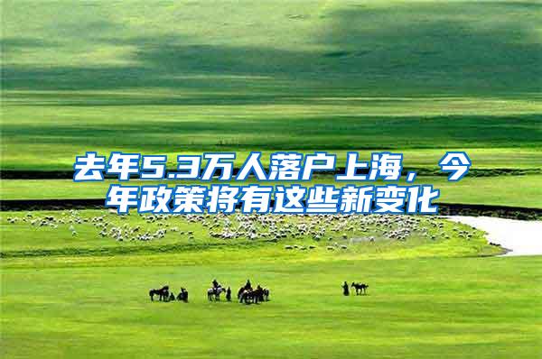去年5.3万人落户上海，今年政策将有这些新变化
