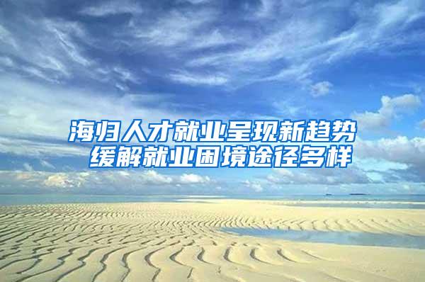 海归人才就业呈现新趋势 缓解就业困境途径多样