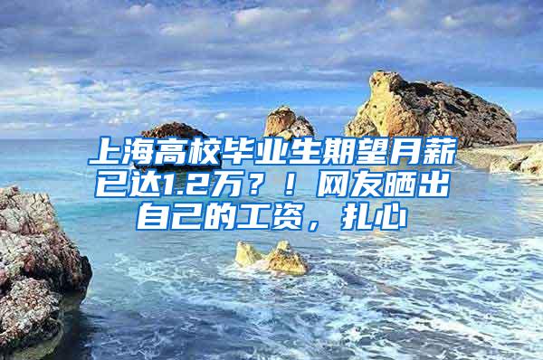 上海高校毕业生期望月薪已达1.2万？！网友晒出自己的工资，扎心