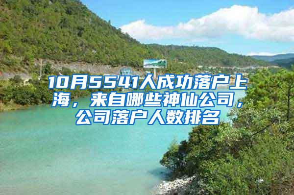 10月5541人成功落户上海，来自哪些神仙公司，公司落户人数排名