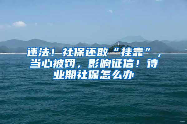 违法！社保还敢“挂靠”，当心被罚，影响征信！待业期社保怎么办