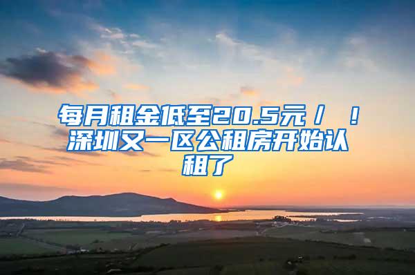 每月租金低至20.5元／㎡！深圳又一区公租房开始认租了