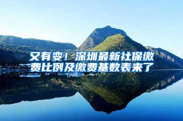 又有变！深圳最新社保缴费比例及缴费基数表来了