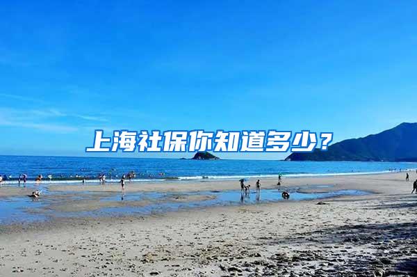 上海社保你知道多少？