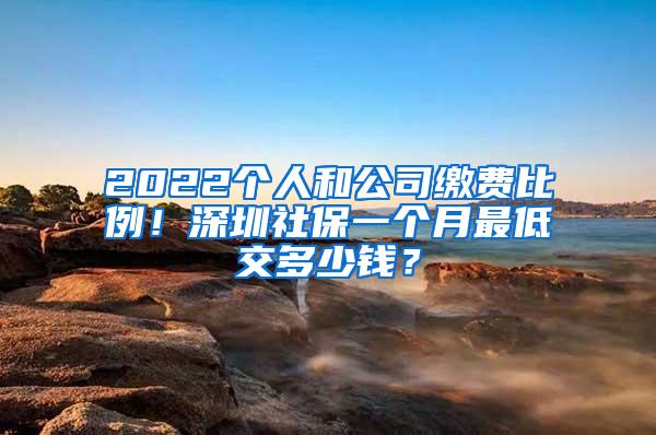 2022个人和公司缴费比例！深圳社保一个月最低交多少钱？